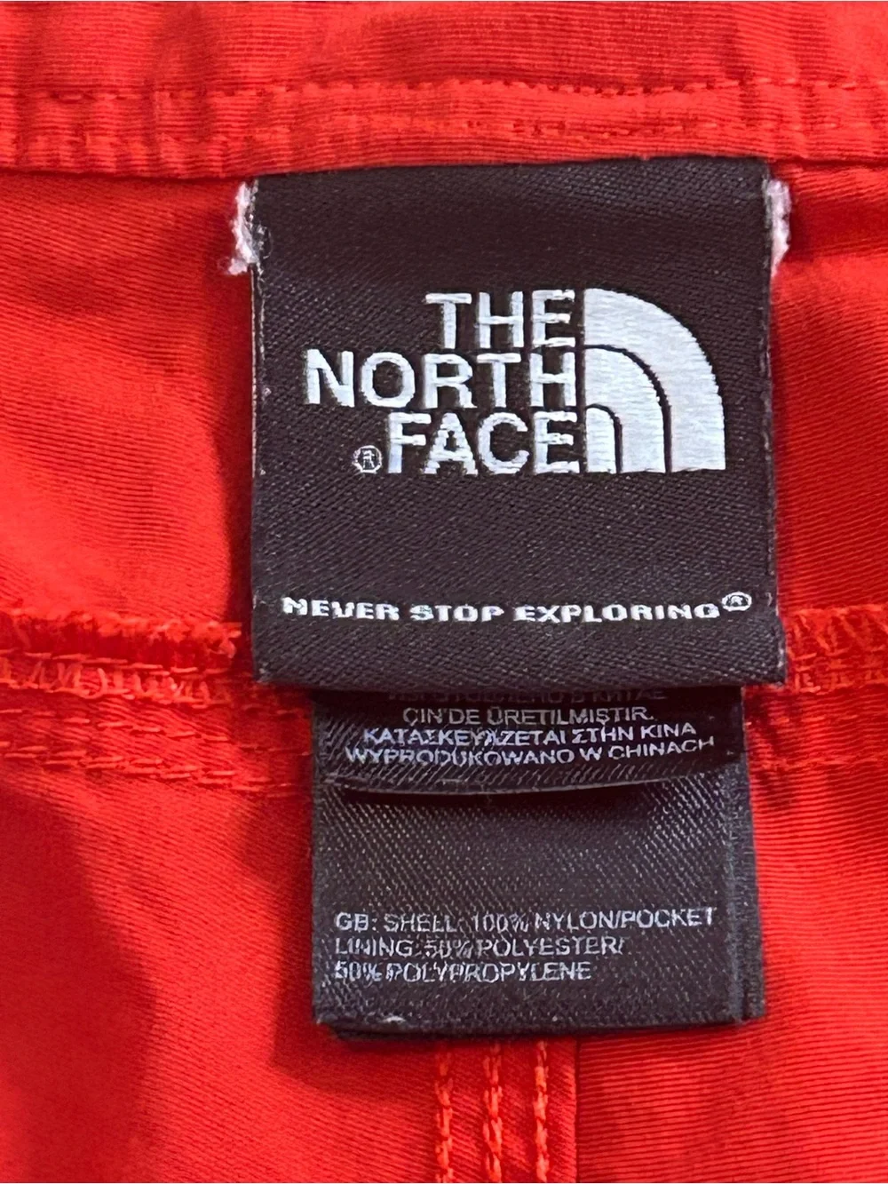The North Face Board Shorts Mens 36 Red Zip Pocket 9”